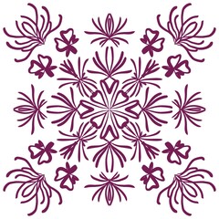 seamless floral pattern isolated on white background