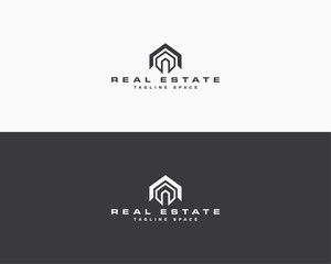 real estate logo template for corporate architecture