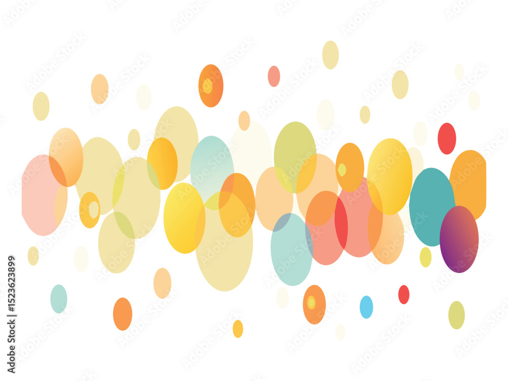 Aufkleber abstract colorful circles pattern isolated on white background