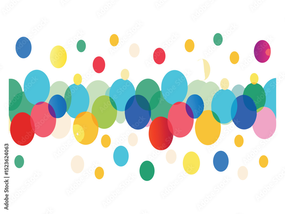 Poster colorful overlapping circles abstract background isolated on white background