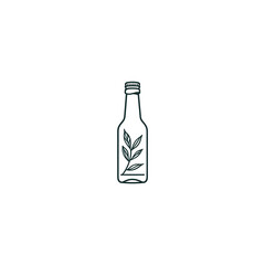bottle and leaf logo