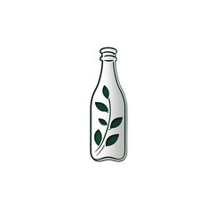 bottle and leaf logo