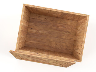 Open wooden box