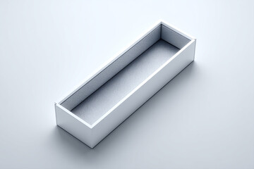 Empty White Rectangular Box On White Background