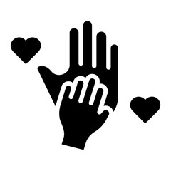 holding hands Solid icon