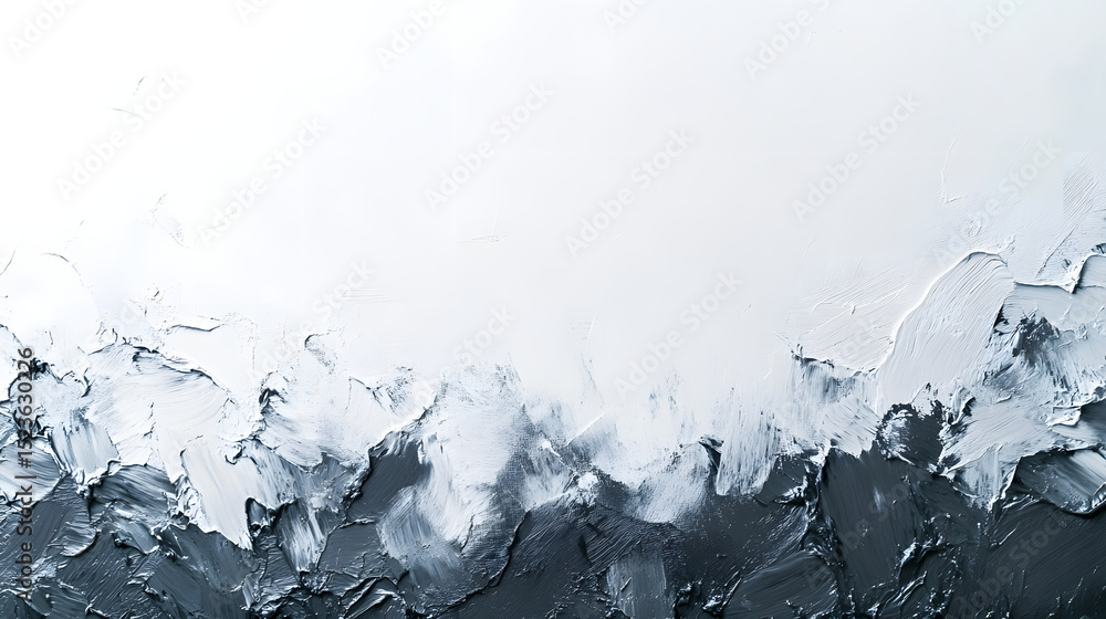 Poster abstract expression minimalist digital art on a horizontal white background from a top view perspect