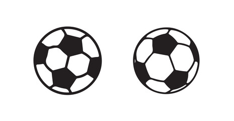 Soccer ball icon. football simple black style symbol sign for sports apps and website, vector illustration eps 10.