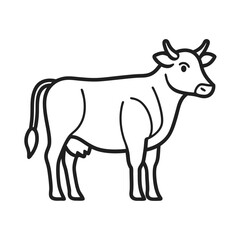 vector illustration of a cow