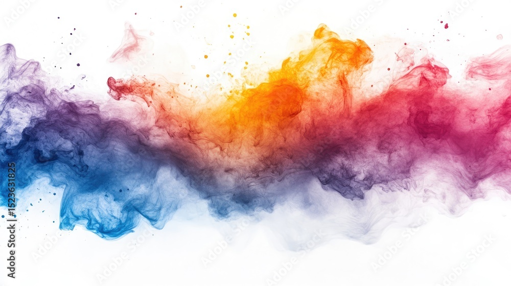Poster abstract color explosion studio digital art clean environment horizontal view artistic expression