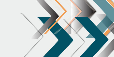 Abstract blue arrow lines on white background. Modern blue gradient geometric lines pattern. Minimal lines. Futuristic technology concept. Suit for poster, banner, brochure, cover, presentation, web
