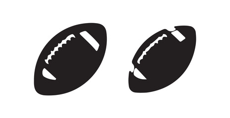 Minimalist American Football Ball Line Icon