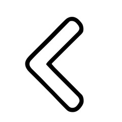 Obraz premium Simple Line Style Arrow Pointing Left Navigation Direction Icon Symbol