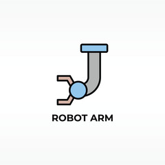 Robot Arm Vector, Icon Or Logo Sign Isolated Symbol Illustration