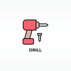 Drill Vector, Icon Or Logo Sign Isolated Symbol Illustration
