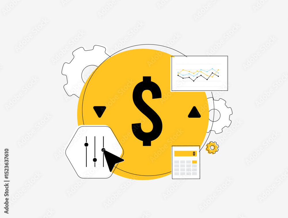 Poster automated dynamic pricing adjusts product costs in real-time using algorithms, enhancing revenue thr