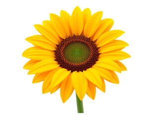 Fototapeta premium Vibrant Sunflower with Transparent Background