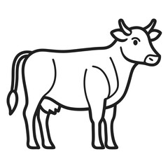 The cow vector on a white background