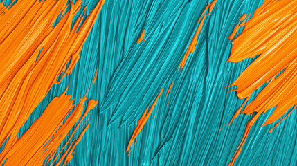 Vibrant abstract background featuring smooth and flowing streaks of turquoise and orange colors, creating dynamic visual