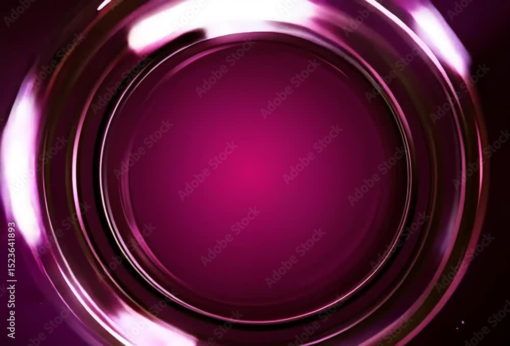 Poster abstract swirling magenta and white circular design with a dark center, creating a vibrant, dynamic 