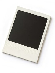 top view and clean view polaroid frame not camera  on isolated white background