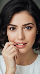 Close-up Portrait of a Young Woman with a Subtle Smile