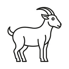 goat on a white background