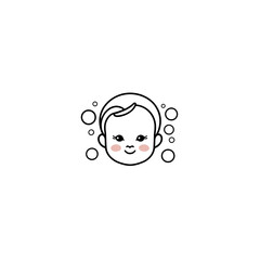 baby logo with bubbles