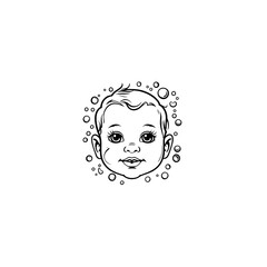 baby logo with bubbles