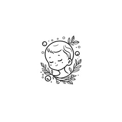 baby logo with bubbles