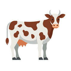 cow cartoon isolated on white