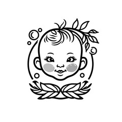 baby logo with bubbles