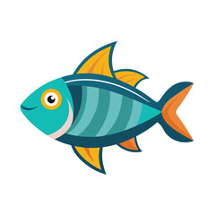 Naklejka premium vector illustration of a fish