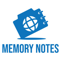 memory notes flat minimalist logo design