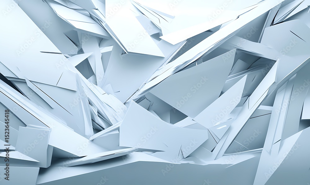 Poster abstract geometric design with sharp angles and clean lines