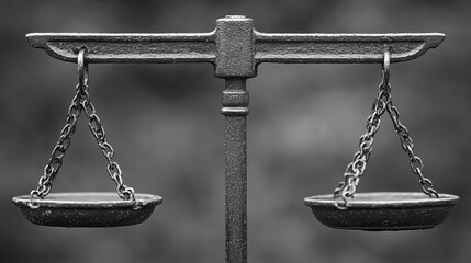 Justice Scales with Black  White.