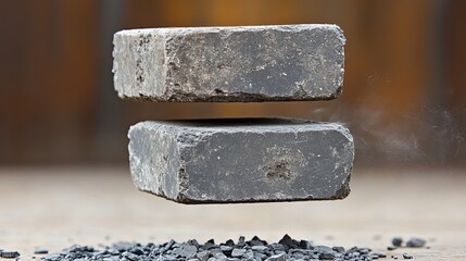 Levitating Stone Blocks.