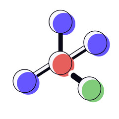 Abstract network connection graphic design element