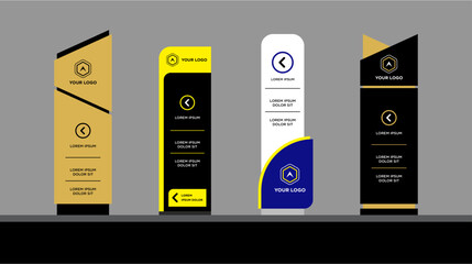 Exterior and interior signage template set corporate identity