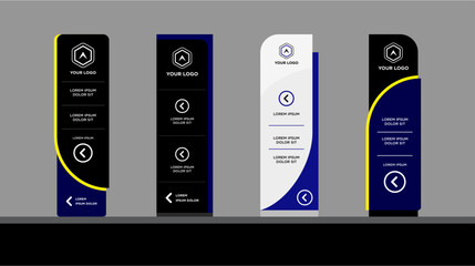 Exterior and interior signage template set corporate identity