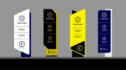 Exterior and interior signage template set corporate identity