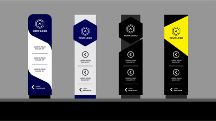 Exterior and interior signage template set corporate identity