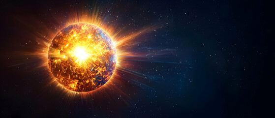 Obraz premium Exploding Planet In Space