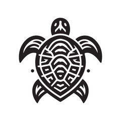 turtle logo, editable vector image