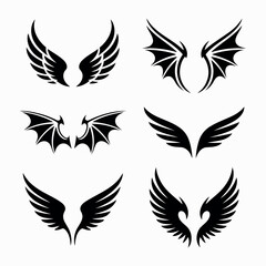 wings set vector