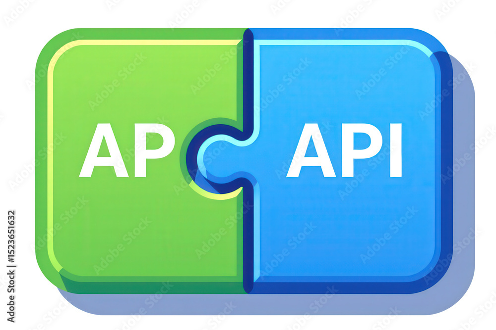 Poster integrating api solutions for enhanced business efficiency technology sector graphic design digital 