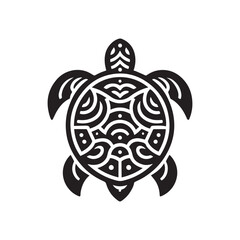 turtle logo, editable vector image