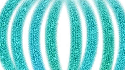 Curved teal and cyan digital brush strokes on white background. Abstract motion illustration with soft texture, perfect for modern art, tech design, or creative backdrops.