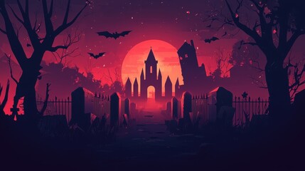 Abstract Halloween Minimalist Background Design