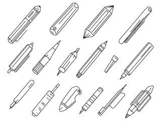Mechanical Pencil Simple Minimal Line Illustration