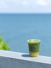 Delicious pineapple Matcha drink, you must try it.